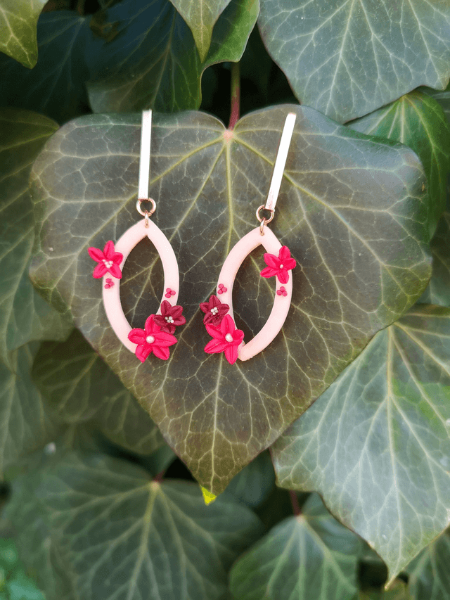 Collection Florale Pourpre - Boucles d'oreilles Gina