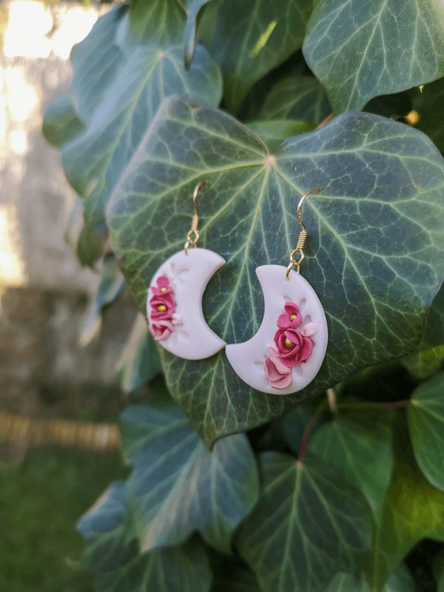  Collection Florale Rosée du Jardin - Boucles d'oreilles Pia 