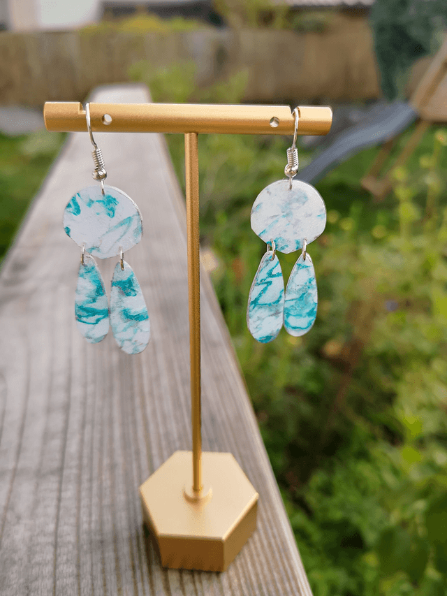 Collection Marbre Glacier - Boucles d'oreilles Lilith