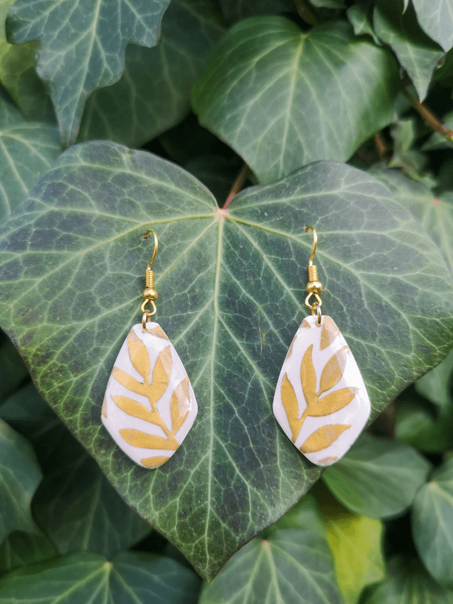 Collection Les Classiques Feuille d'Or - Boucles d'oreilles Isis 