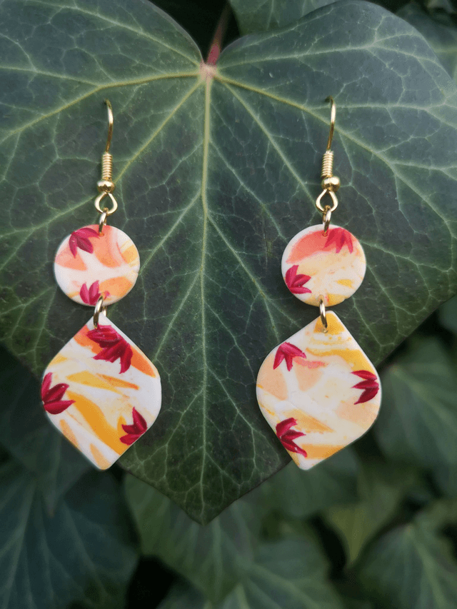 Collection Les Imprimées Feuillage - Boucles d'oreilles Daya