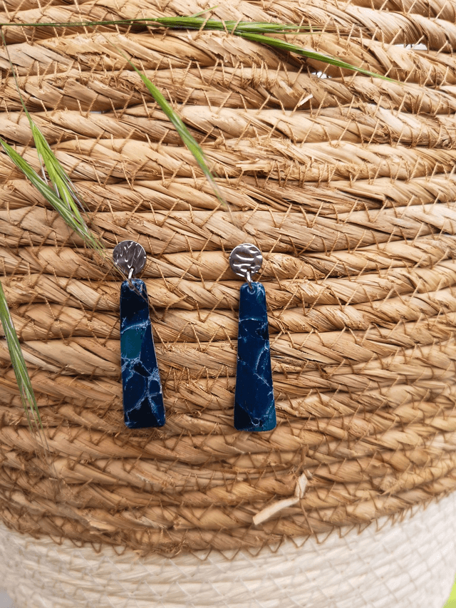 Collection Marbre Lagon - Boucles d'oreilles Aurore