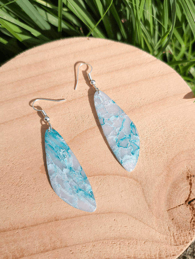 Collection Marbre Glacier - Boucles d'oreilles Leeloo