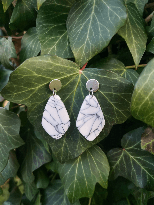 Collection Marbres Blancs - Boucles d'oreilles Jena