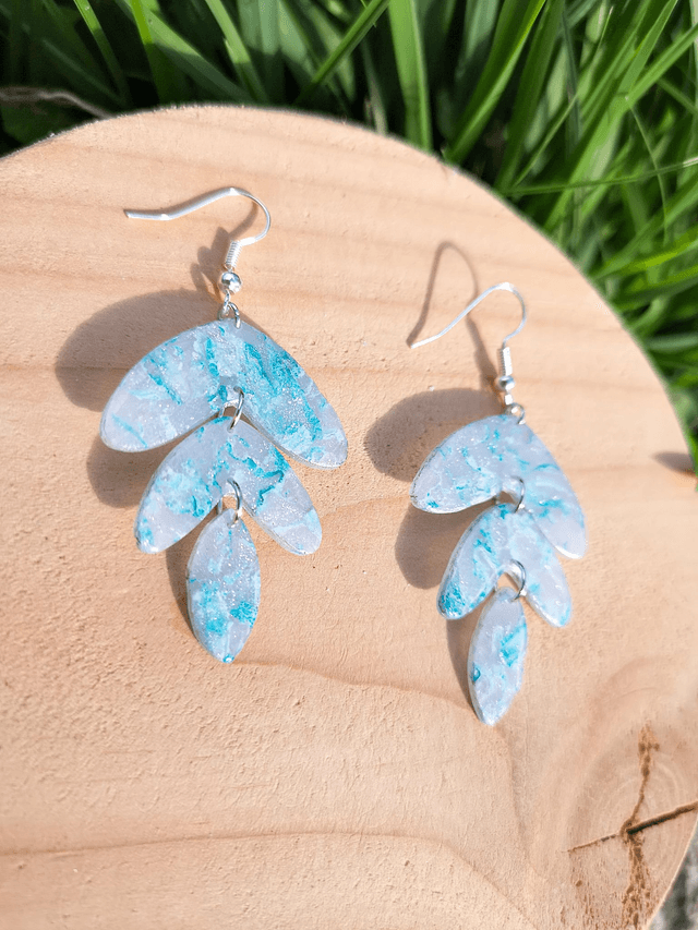 Collection Marbre Glacier - Boucles d'oreilles Laurette 