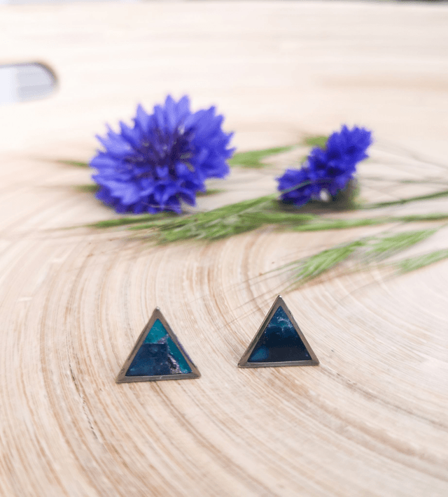 Collection Marbre Lagon - Boucles d'oreilles Ava 