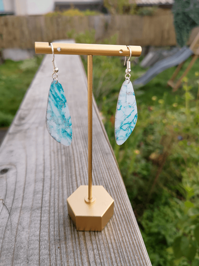 Collection Marbre Glacier - Boucles d'oreilles Leeloo