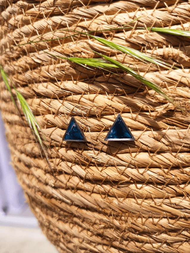 Collection Marbre Lagon - Boucles d'oreilles Ava 