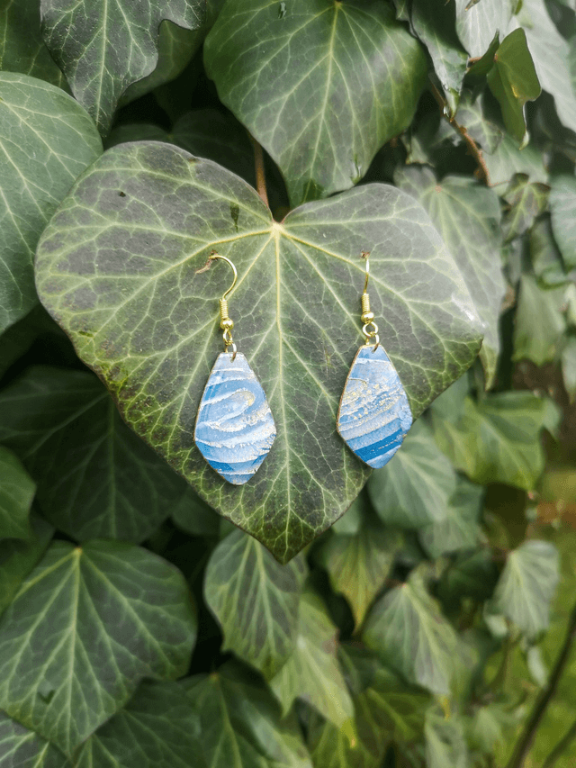 Collection Les Pierres Agate Azur - Boucles d'oreilles Victoire 