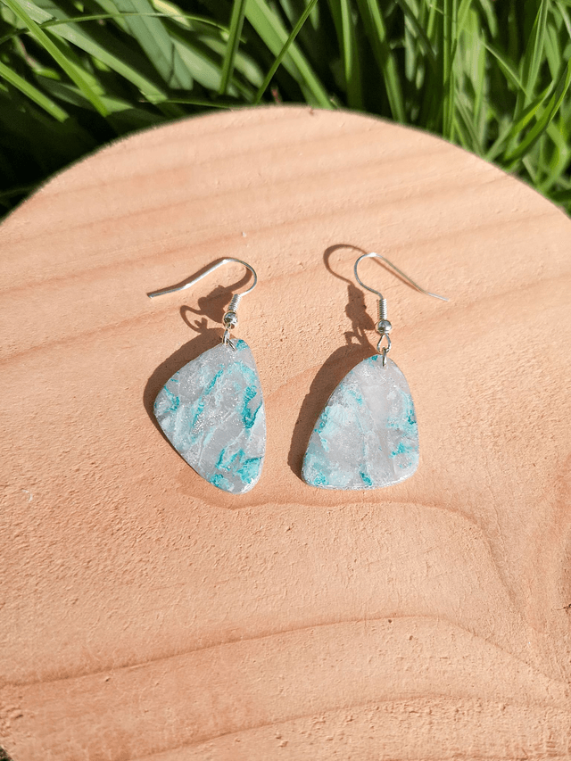 Collection Marbre Glacier - Boucles d'oreilles Leyla