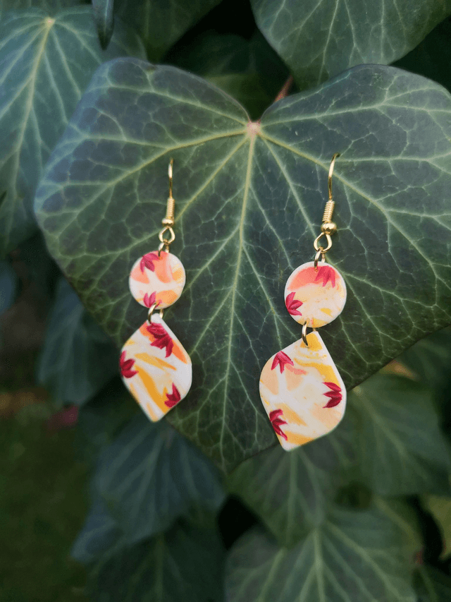 Collection Les Imprimées Feuillage - Boucles d'oreilles Daya