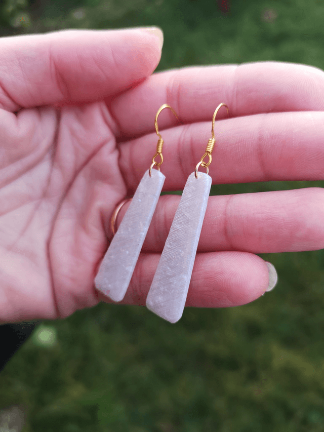 Collection Pierres d'Opales - Boucles d'oreilles Lila