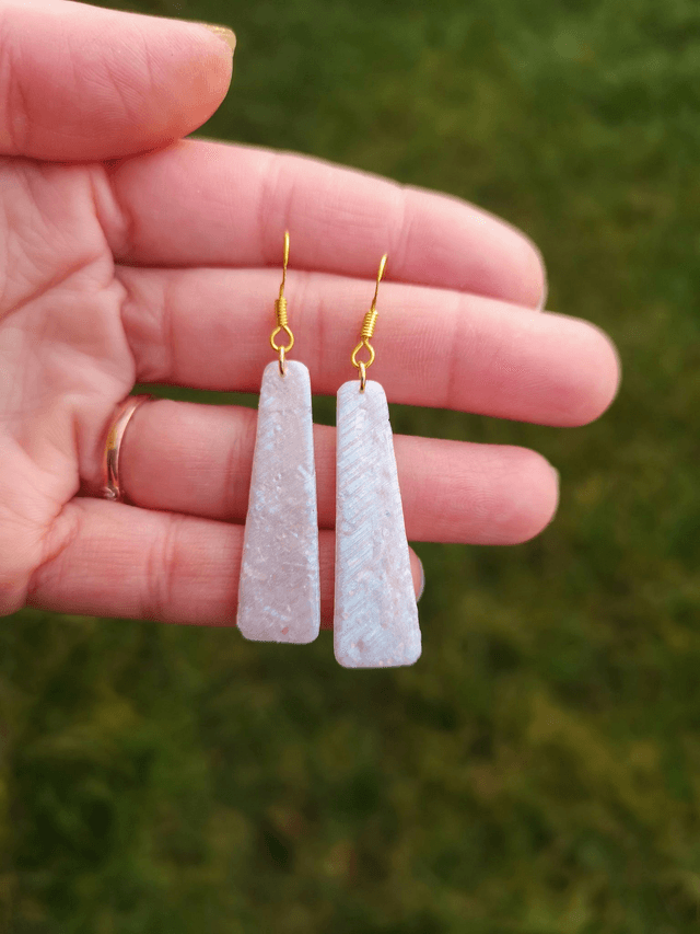 Collection Pierres d'Opales - Boucles d'oreilles Lila
