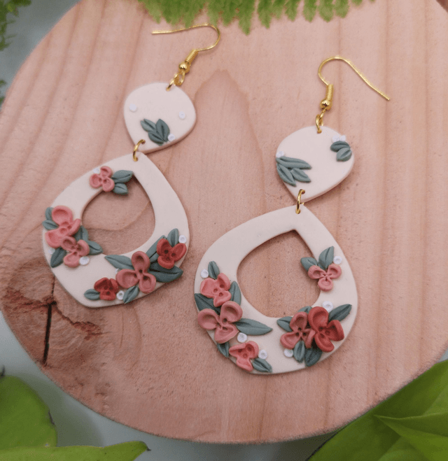 Collection Les Florales - Boucles d'oreilles Eglantine 