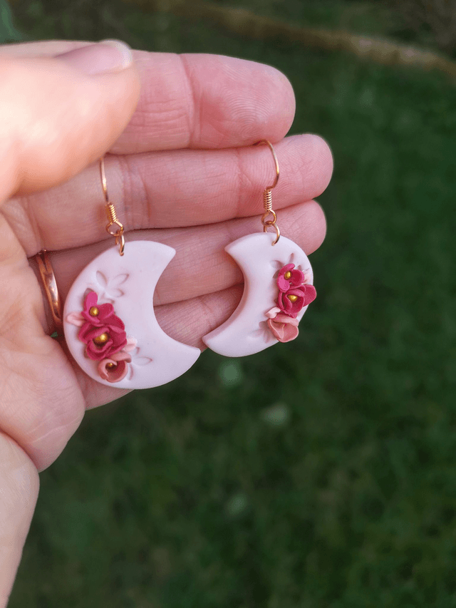  Collection Florale Rosée du Jardin - Boucles d'oreilles Pia 