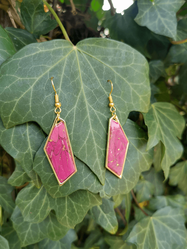 Collection Marbre Cerise - Boucles d'oreilles Siana 