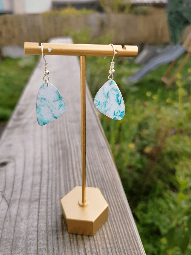 Collection Marbre Glacier - Boucles d'oreilles Leyla