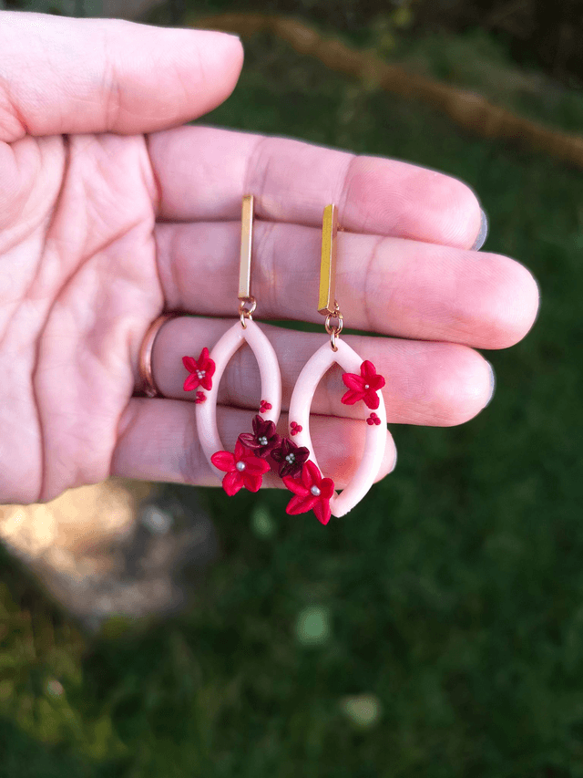 Collection Florale Pourpre - Boucles d'oreilles Gina