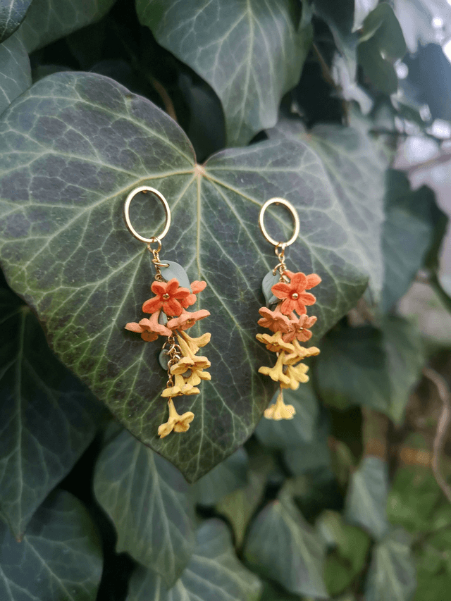 Collection Fleurs automnales - Boucles d'oreilles Doriane 