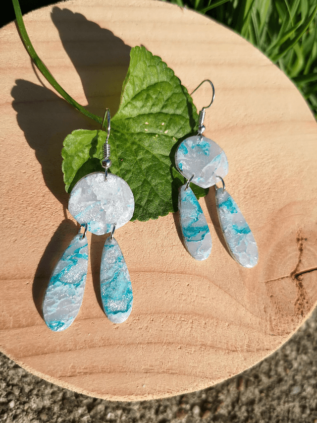 Collection Marbre Glacier - Boucles d'oreilles Lilith