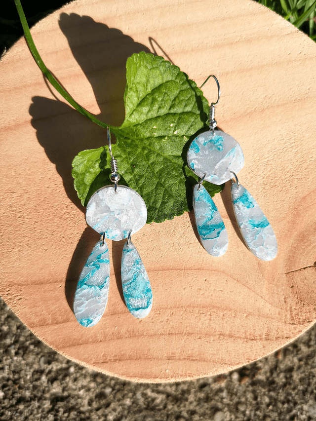 Collection Marbre Glacier - Boucles d'oreilles Lilith