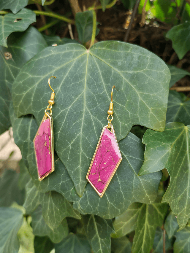 Collection Marbre Cerise - Boucles d'oreilles Siana 