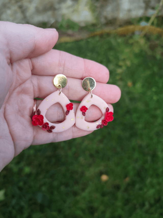 Collection Florale Pourpre - Boucles d'oreilles Giulia