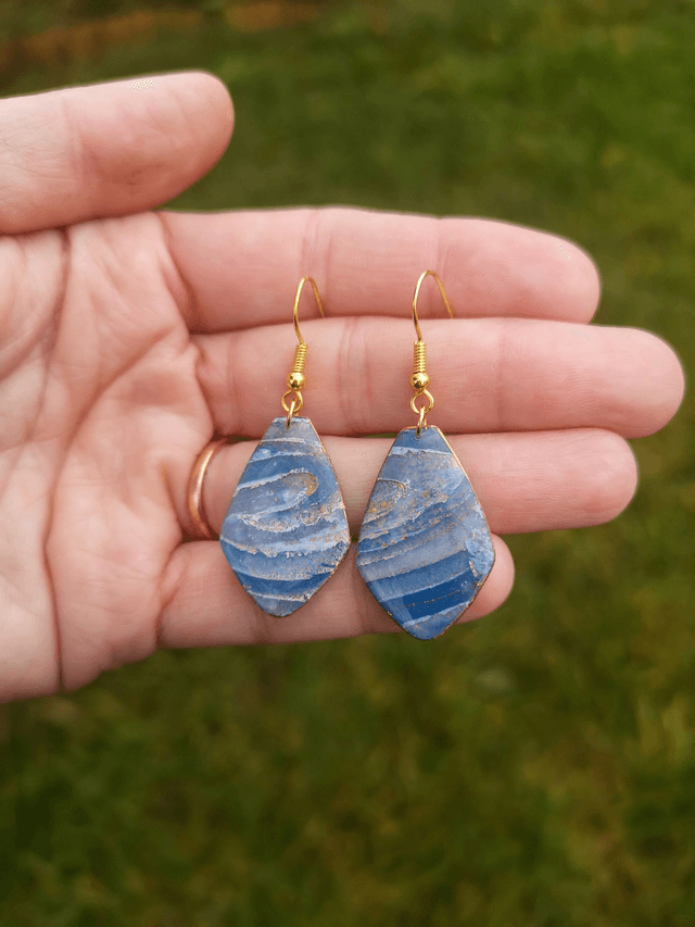 Collection Les Pierres Agate Azur - Boucles d'oreilles Victoire 