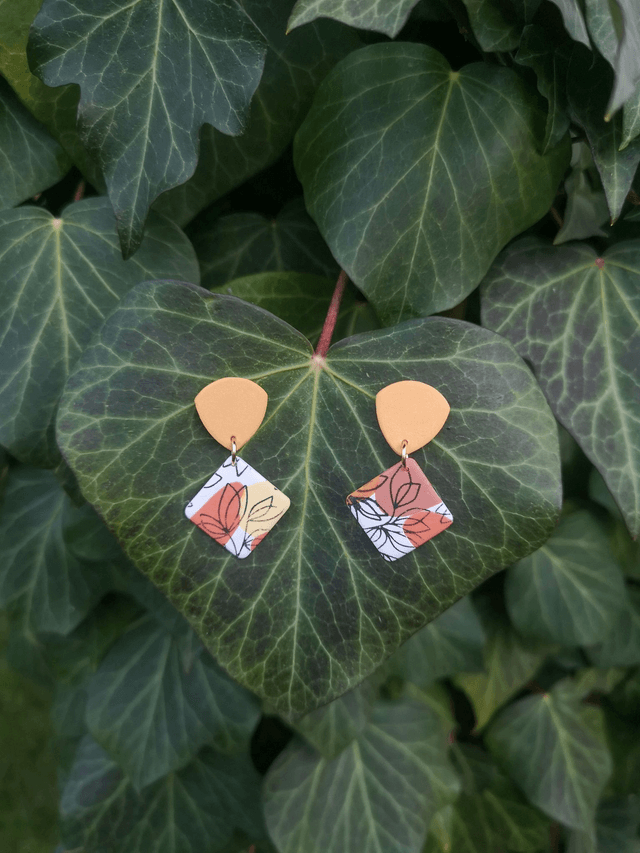Collection Les Imprimées Feuillage - Boucles d'oreilles Deva
