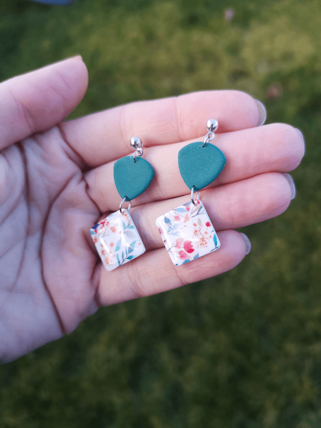Collection Les Imprimées Printemps - Boucles d'oreilles Elyne