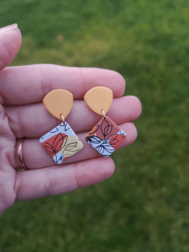 Collection Les Imprimées Feuillage - Boucles d'oreilles Deva