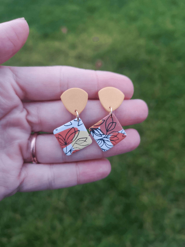 Collection Les Imprimées Feuillage - Boucles d'oreilles Deva