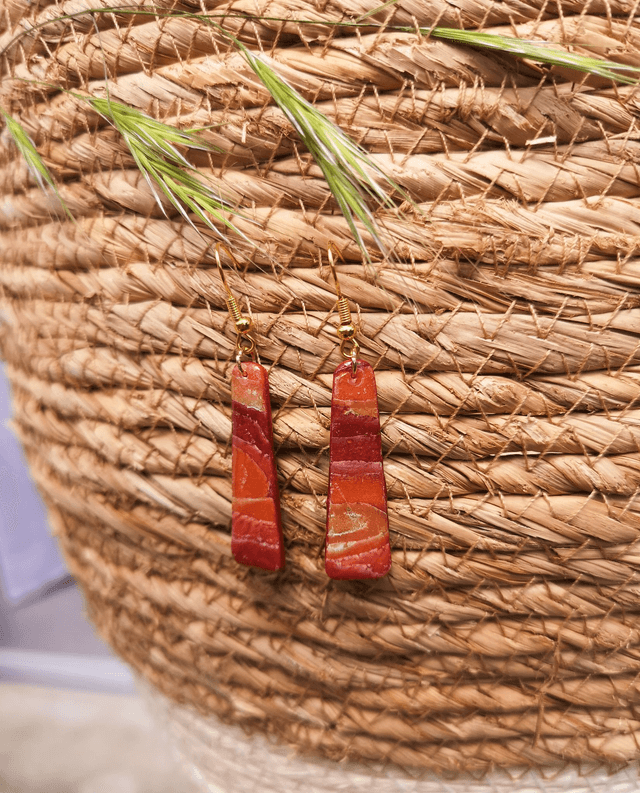 Collection Les Pierres Agate Pourpre - Boucles d'oreilles Blandine 