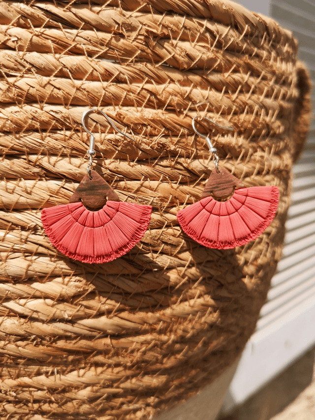 Collection Macramé Bohème - Boucles d'oreilles Camélia