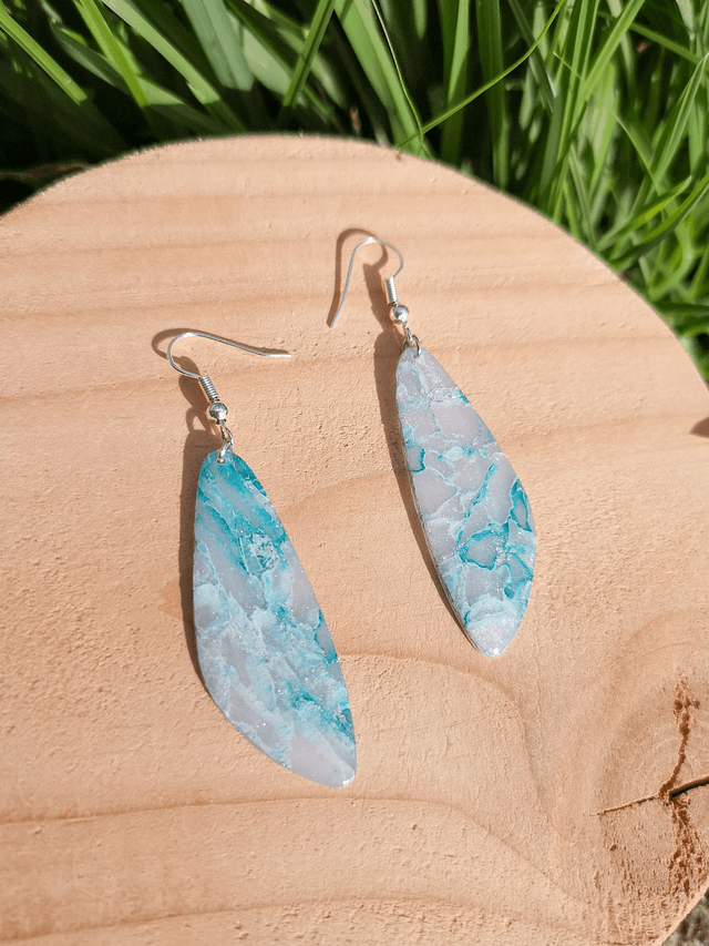 Collection Marbre Glacier - Boucles d'oreilles Leeloo