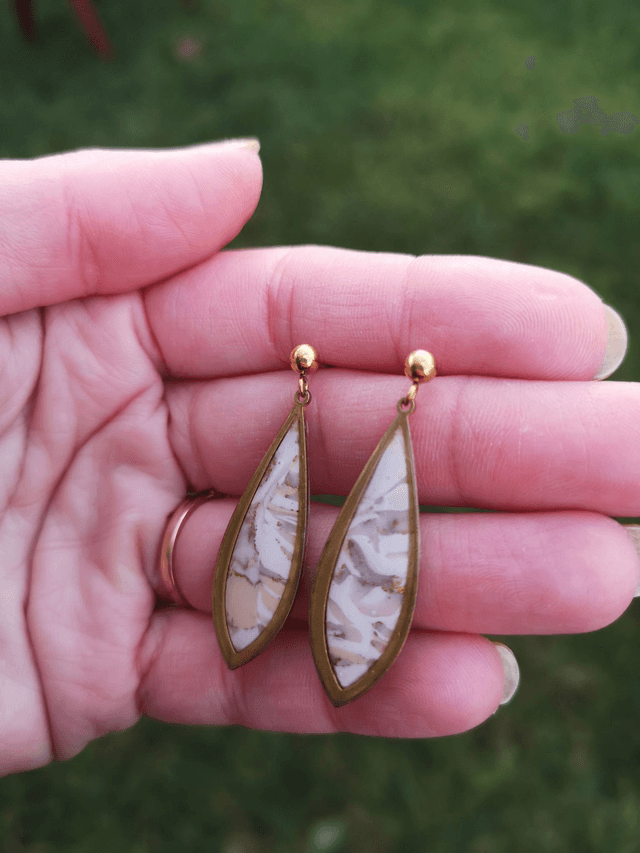 Collection Les Classiques Ecailles Ivoires - Boucles d'oreilles Kate