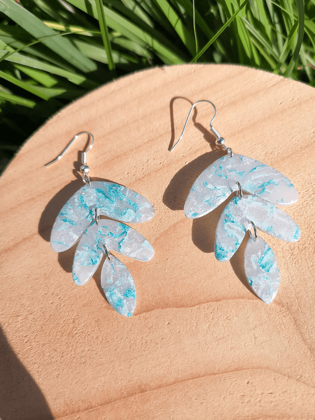 Collection Marbre Glacier - Boucles d'oreilles Laurette 