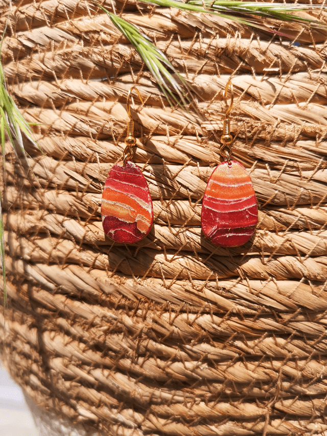 Collection Les Pierres Agate Pourpre -Boucles d'oreilles Bellinda 