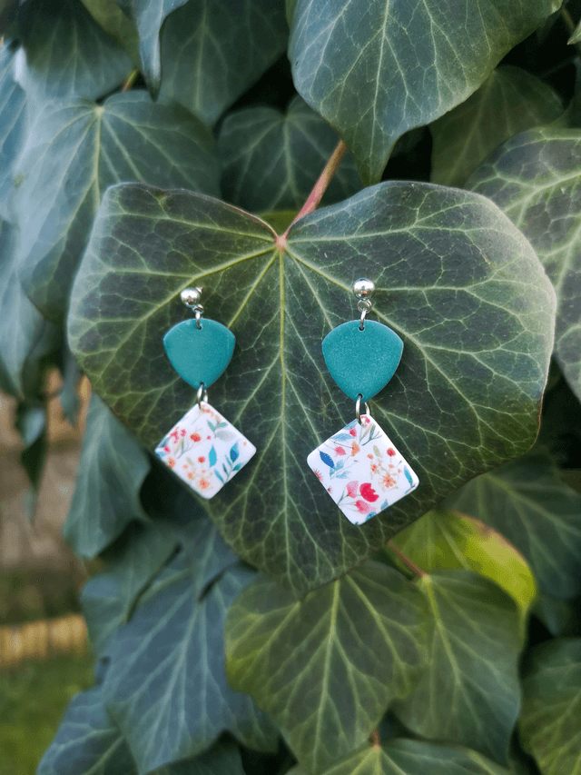 Collection Les Imprimées Printemps - Boucles d'oreilles Elyne
