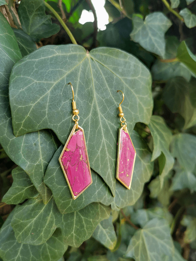 Collection Marbre Cerise - Boucles d'oreilles Siana 