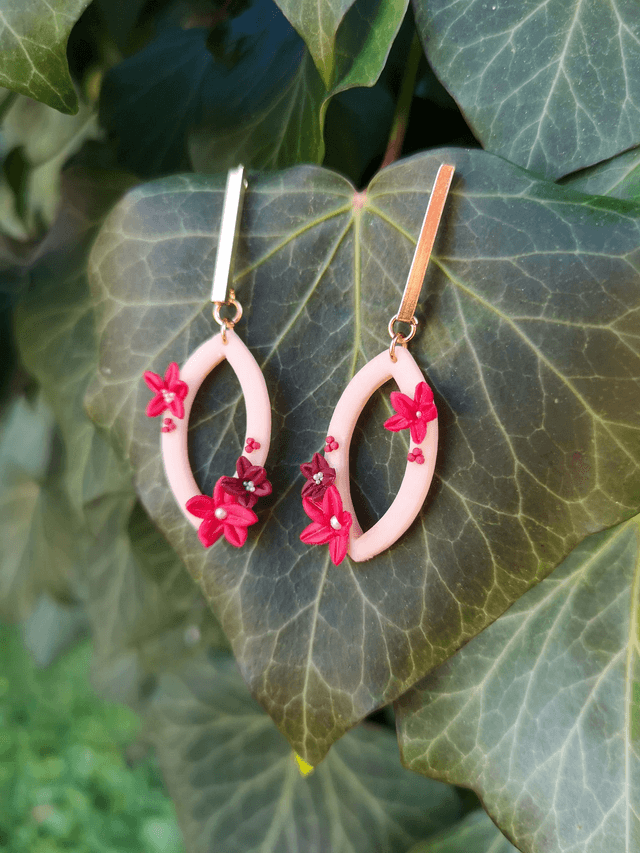 Collection Florale Pourpre - Boucles d'oreilles Gina