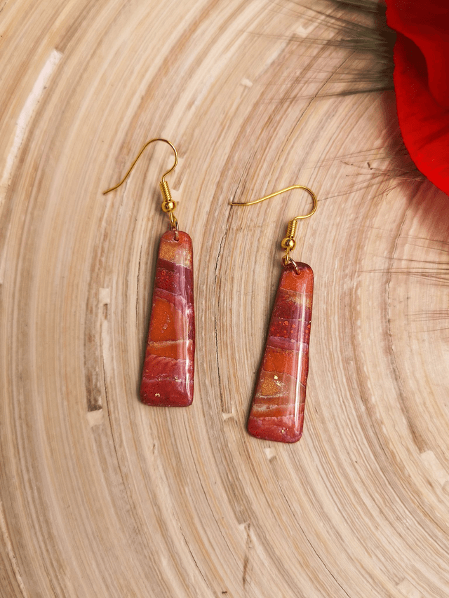 Collection Les Pierres Agate Pourpre - Boucles d'oreilles Blandine 