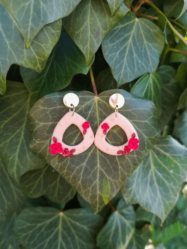 Collection Florale Pourpre - Boucles d'oreilles Giulia