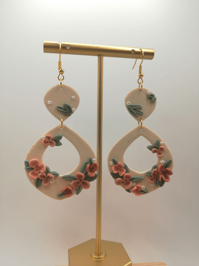 Collection Les Florales - Boucles d'oreilles Eglantine 