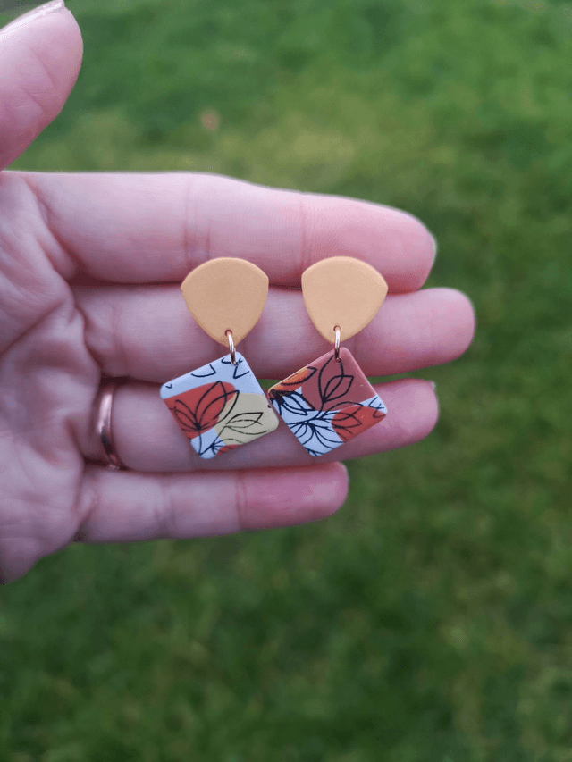 Collection Les Imprimées Feuillage - Boucles d'oreilles Deva