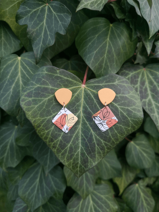 Collection Les Imprimées Feuillage - Boucles d'oreilles Deva