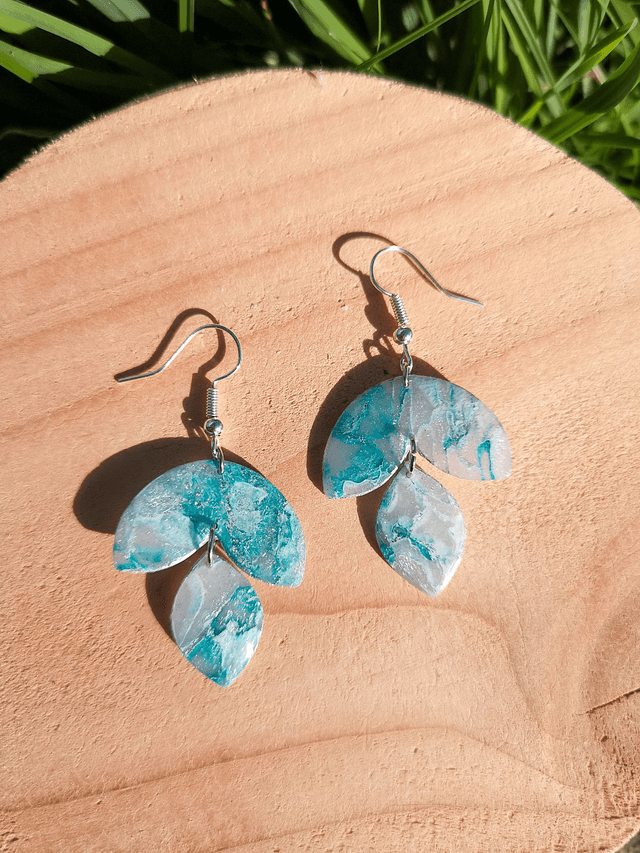 Collection Marbre Glacier - Boucles d'oreilles Liv 