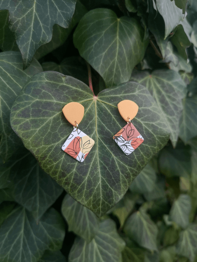 Collection Les Imprimées Feuillage - Boucles d'oreilles Deva
