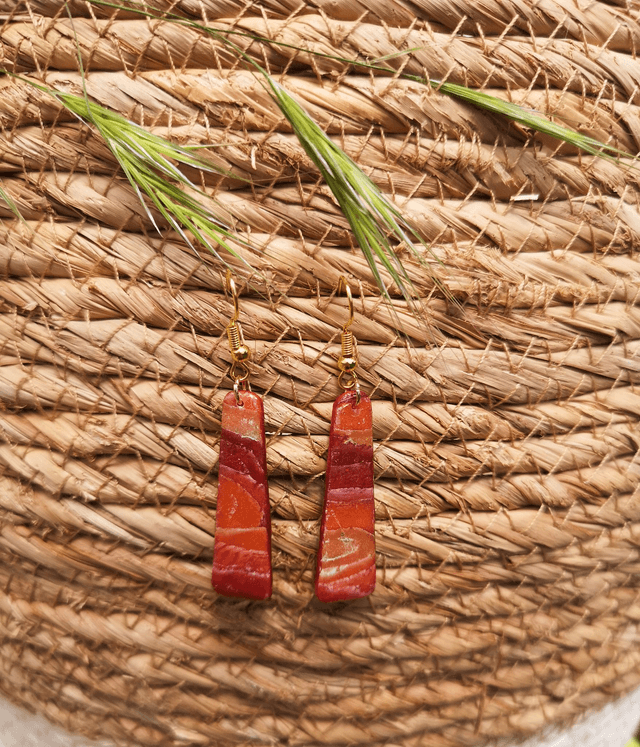 Collection Les Pierres Agate Pourpre - Boucles d'oreilles Blandine 