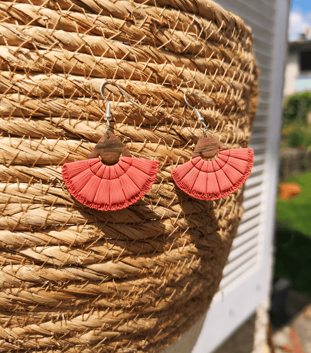 Collection Macramé Bohème - Boucles d'oreilles Camélia